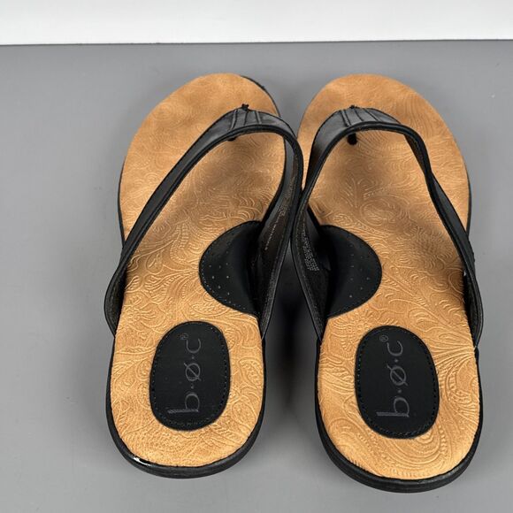 BOC by Born Vegan Leather Black Flip Flops Women’s Size 10 EUC - Picture 7 of 10